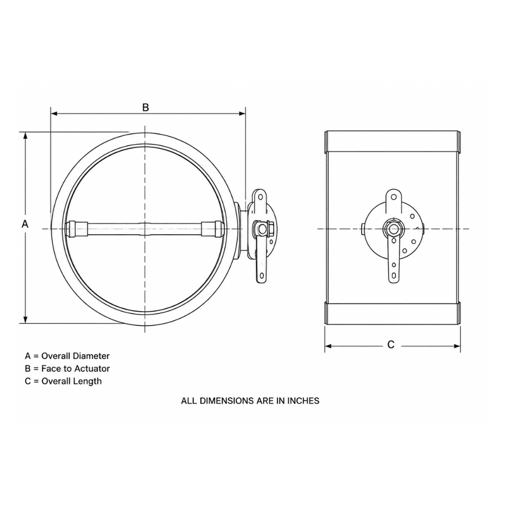 butterfly dampers PVC / CPVC