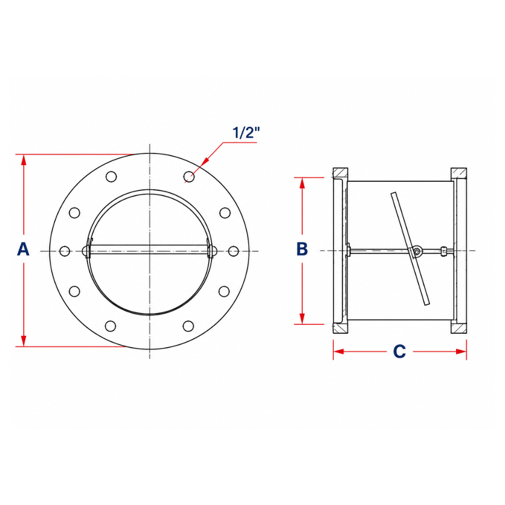 Gravity dampers PVC / CPVC