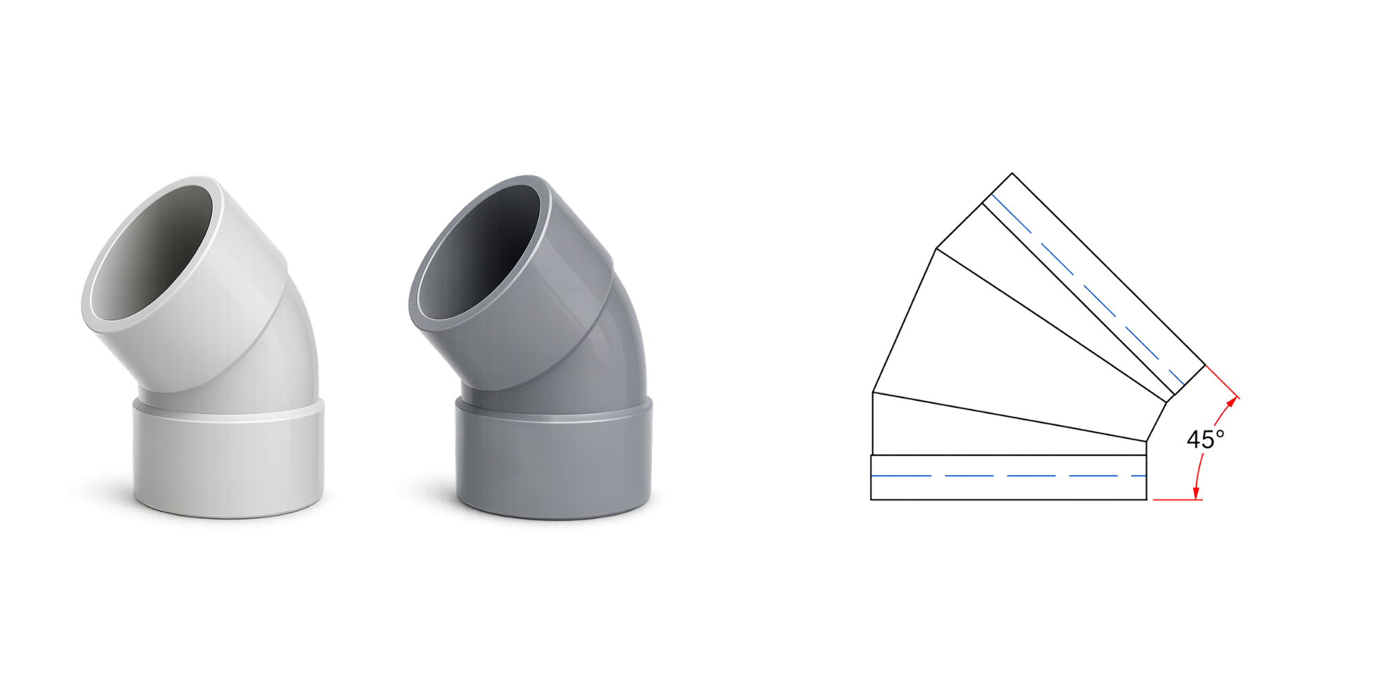 45 Degree Elbow PVC & CPVC