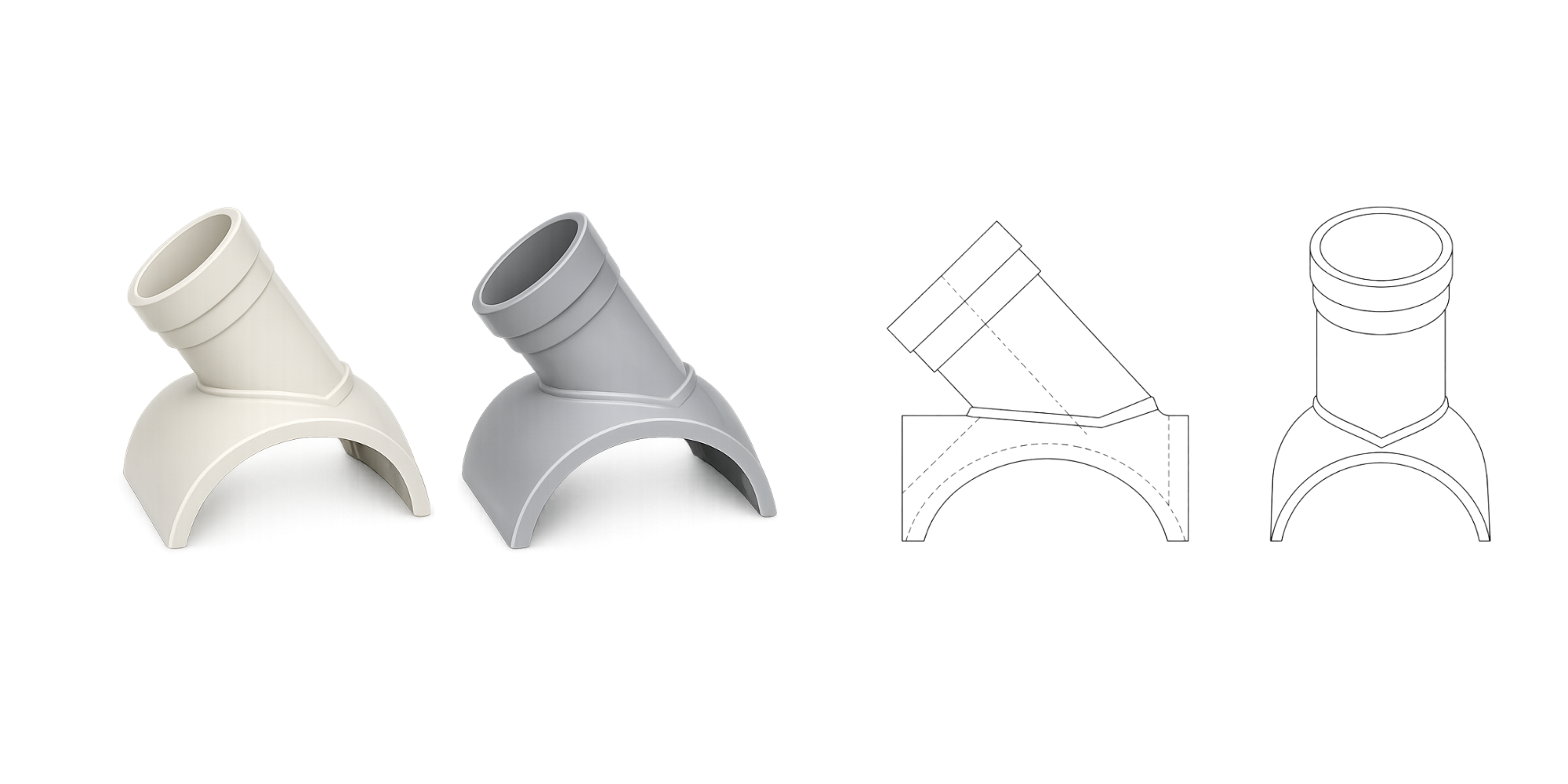 45 Degree Wye Saddle PVC & CPVC