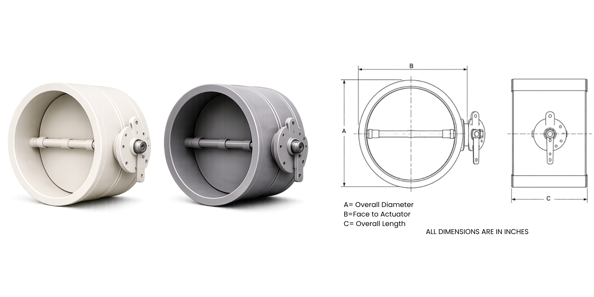 Butterfly Dampers PVC & CPVC